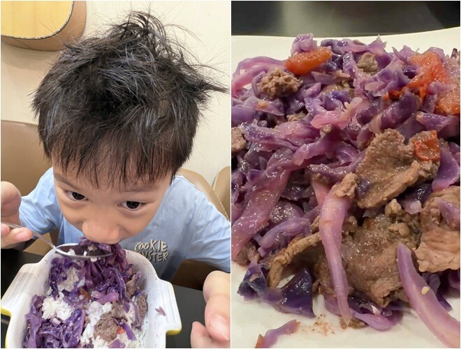 Các con Quang Minh đều khen cơm bố nấu và ăn uống vui vẻ.