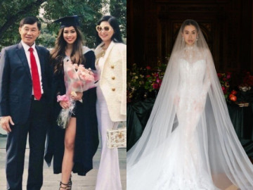 Váy cưới của con gái tỷ phú Jonathan Hạnh Nguyễn: Màu trắng chủ đạo, mang dấu ấn haute couture và tinh thần quý tộc Ý