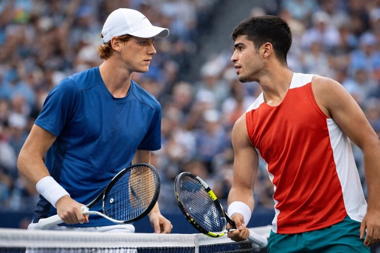 Jannik Sinner và Carlos Alcaraz. Ảnh: Chat GPT.