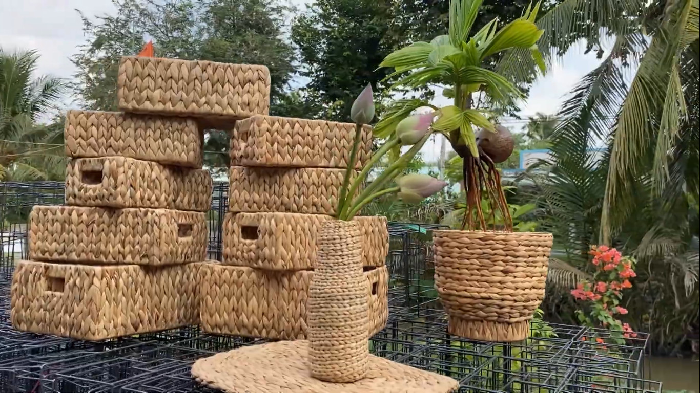 Một chiếc giỏ lục bình bán tại chợ quê có giá khiêm tốn, nhưng khi xuất sang thị trường châu Âu, Mỹ hay Nhật Bản, giá trị có thể tăng gấp nhiều lần, mang lại lợi nhuận ổn định.