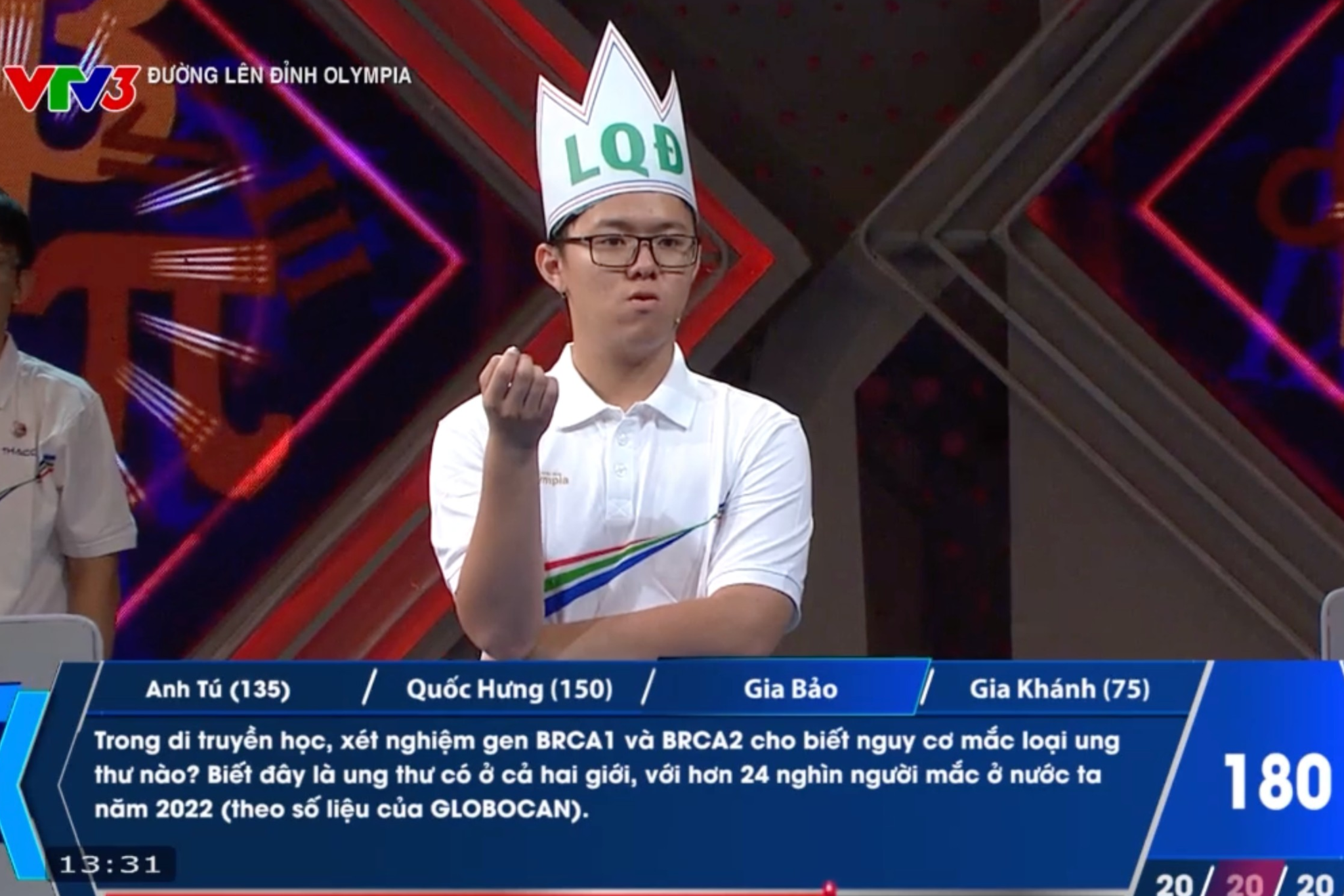 Kết thúc phần thi, Gia Bảo có 220 điểm, dẫn đầu đoàn leo núi.