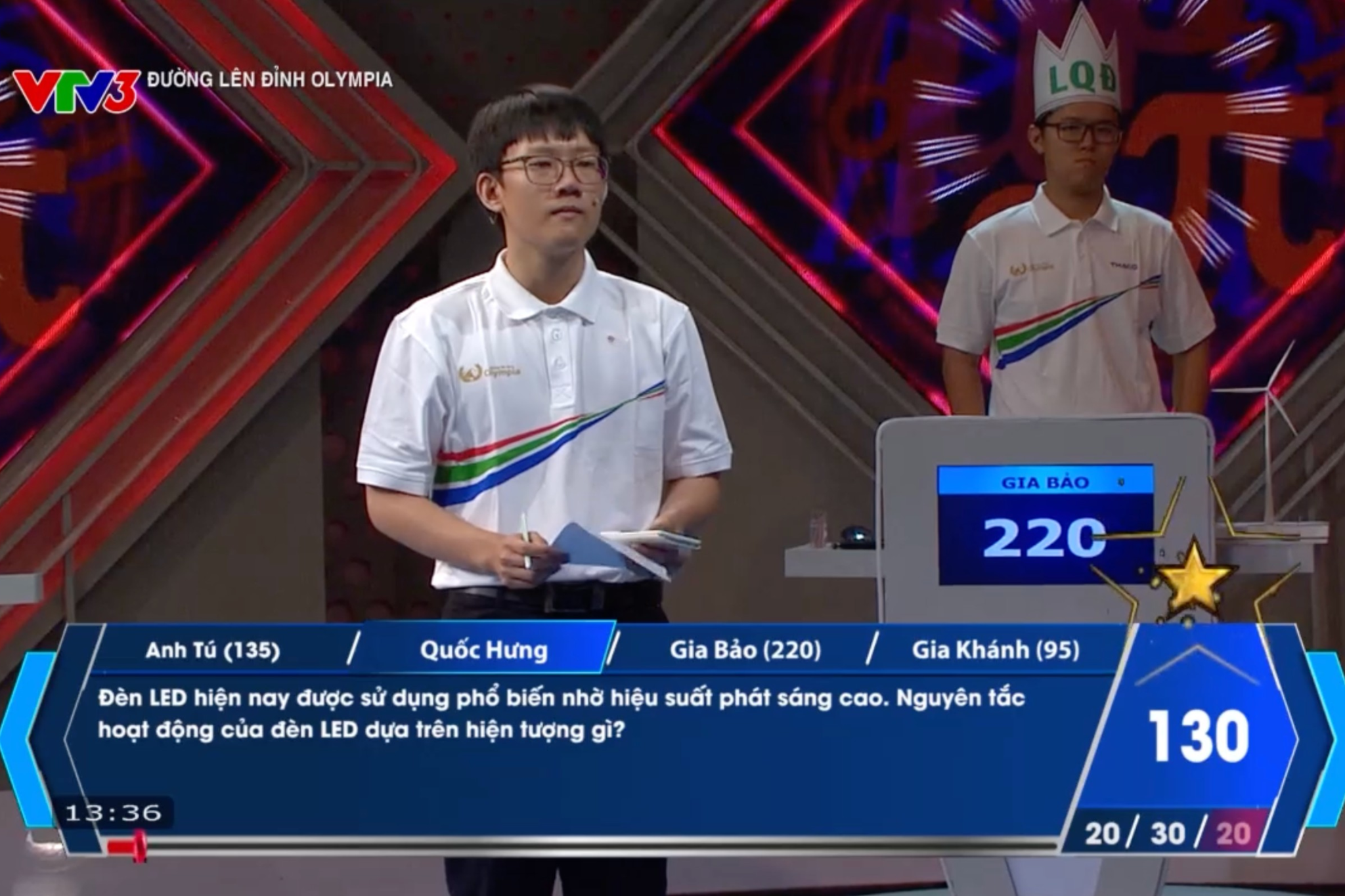 Ở câu hỏi cuối cùng, Quốc Hưng quyết định chọn ngôi sao hy vọng, với câu trả lời xuất sắc giành trọn 40 điểm ở câu hỏi này. Kết thúc phần Về đích, Quốc Hưng có 170 điểm.