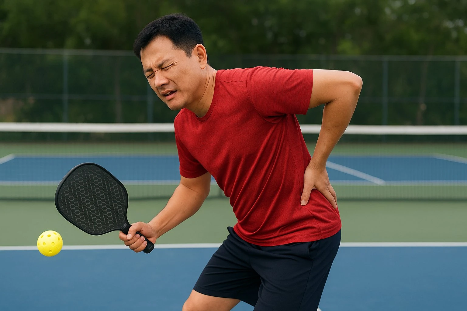 Các trận đấu pickleball có tốc độ cao, kèm theo thời tiết lạnh nên nguy cơ ảnh hưởng đến sức khỏe là rất lớn. Ảnh minh họa.