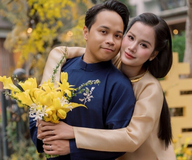 Á hậu Hương Ly và chồng doanh nhân Hoàng Tùng Anh.