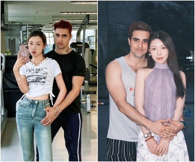 Lý Lệ và chồng cô.