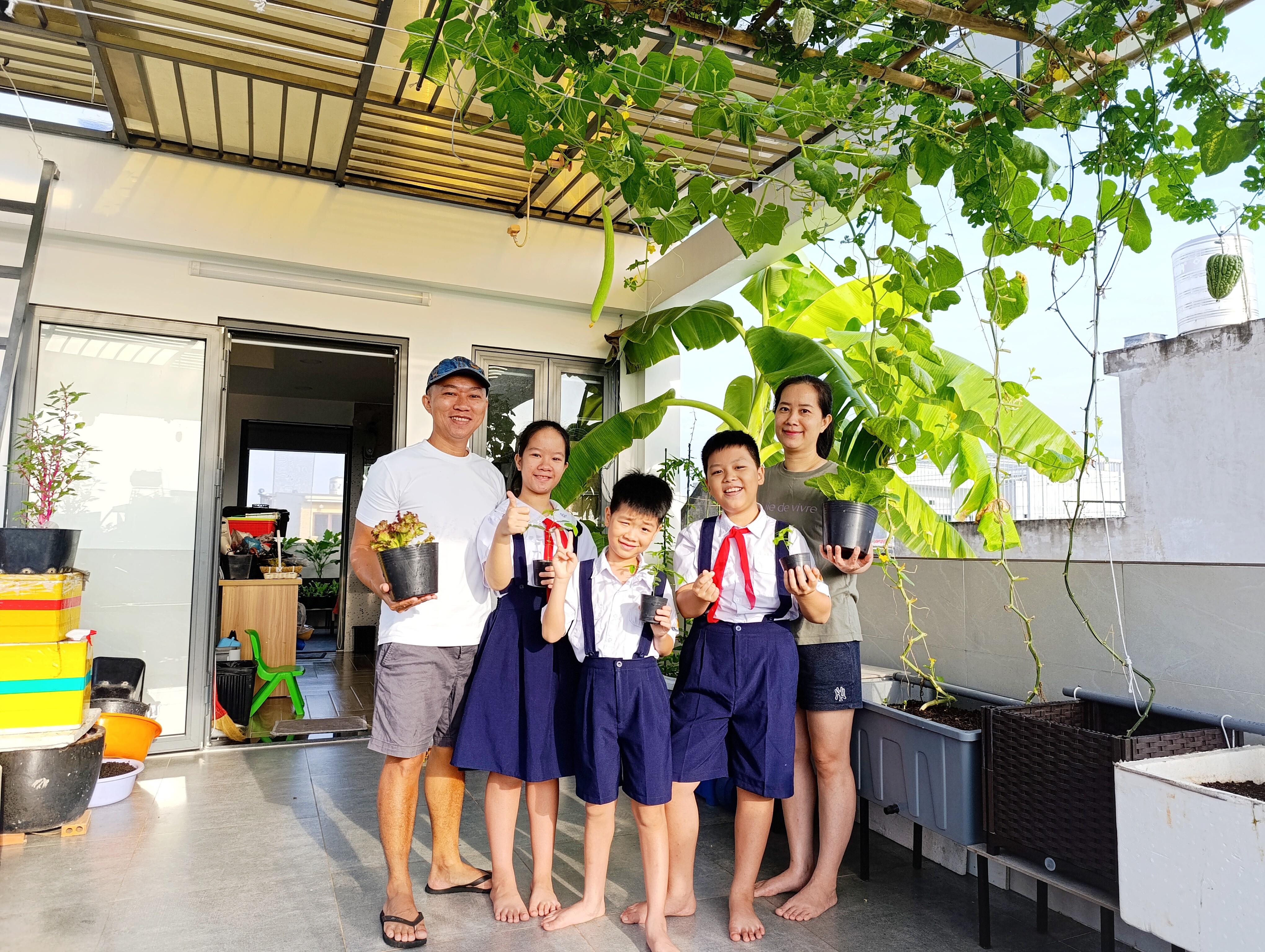 Gia đình anh Phúc.