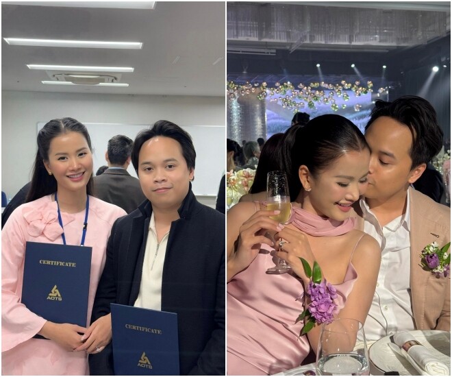 Hương Ly và chồng thiếu gia.