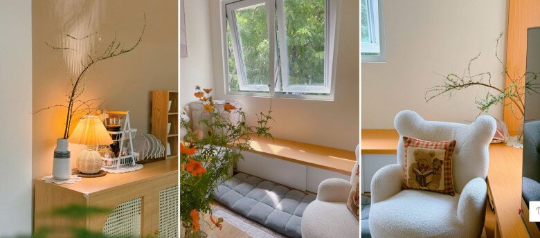 Không gian ấm cúng, đẹp mắt nhờ được bài trí, phối màu tinh tế