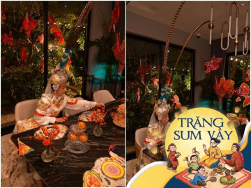 Nữ tổng tài hot "cõi mạng" trang trí Trung thu cho biệt thự ven sông, còn tạo hình như Tề thiên Đại thánh