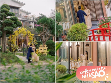 Bên trong biệt thự nhà vườn của chồng Á hậu Hương Ly: Cây cổ thụ tiền tỷ, hồ cá Koi và cầu đỏ đẹp như phim