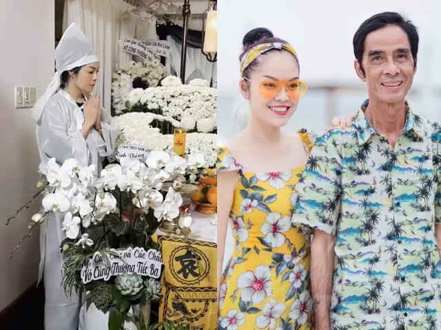 Dương Cẩm Lynh quỳ khóc trong đám tang bố ruột, nghẹn ngào nói trước linh cữu: Đời này có ba thương con là đủ