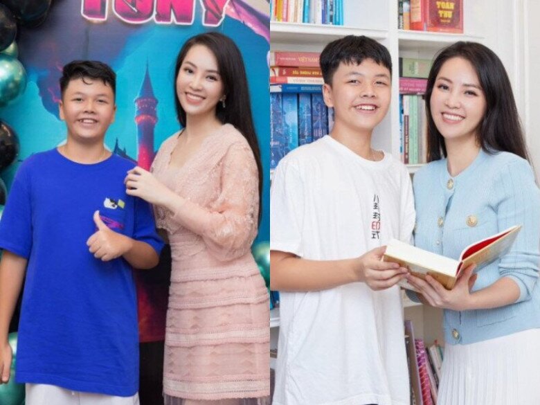 Thụy Vân thoải mái chia sẻ về quá trình phát triển của con trai đầu lòng.