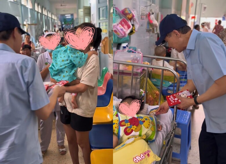 Hình ảnh vua hàng hiệu giản dị khi làm từ thiện được chia sẻ rầm rộ.