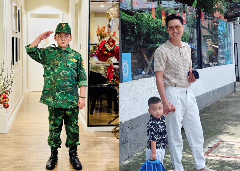 Nam diễn viên nhiều lần khoe 2 quý tử giống hệt bố.