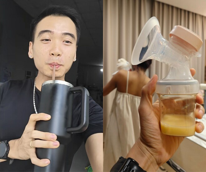 Nhiếp ảnh gia Tuấn Khôi gây bão mạng xã hội khi pha cà phê bằng sữa của vợ.