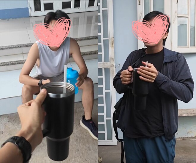 Ông xã HHen Niê mời bạn bè thưởng thức nước uống độc đáo.