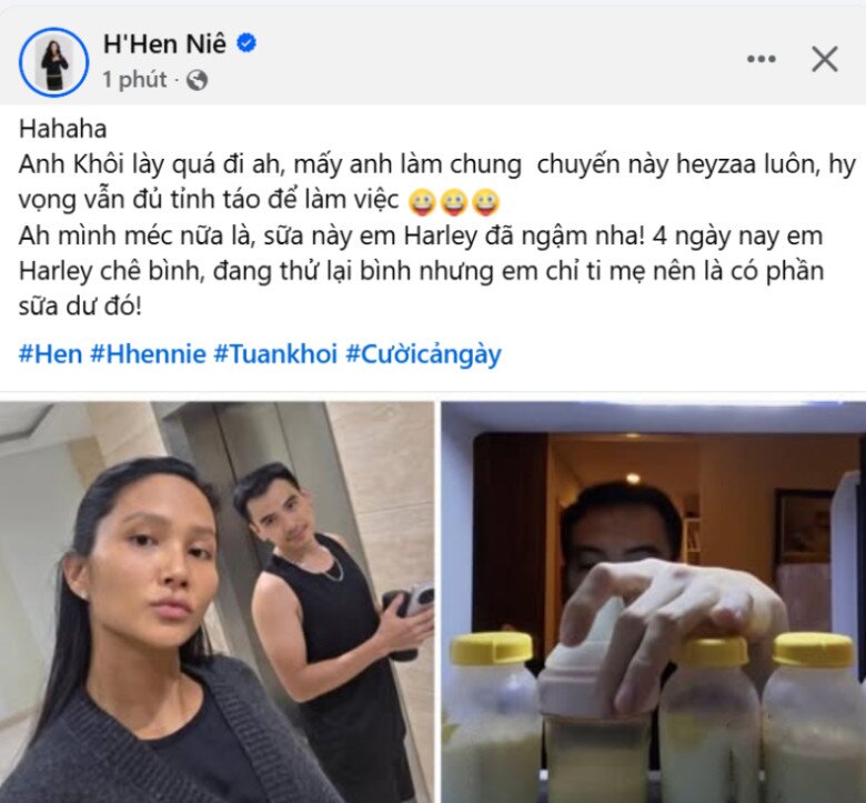 HHen Niê tiết lộ sự thật về sữa mẹ được dùng pha cà phê.
