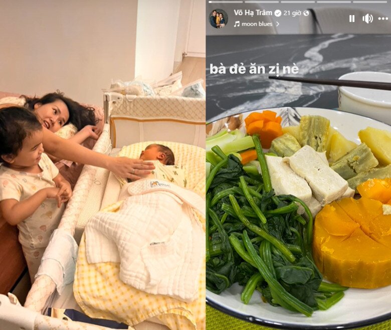 Võ Hạ Trâm ăn chay trường trong 2 lần mang thai và nuôi con.