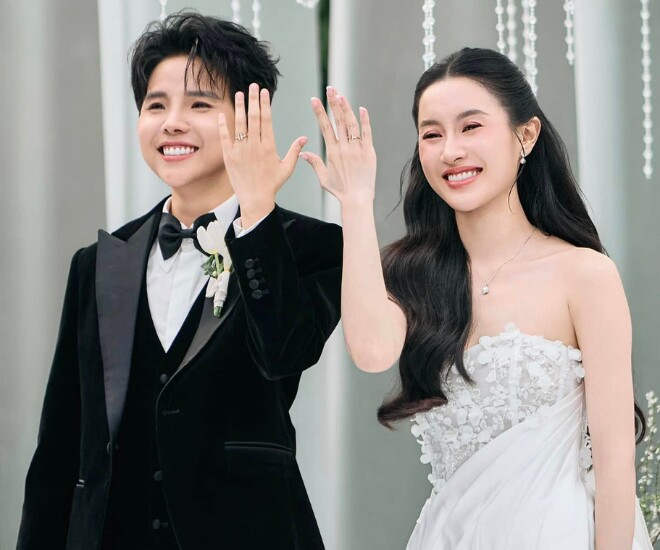 Vũ Cát Tường tổ chức lễ thành đôi với bạn đời.