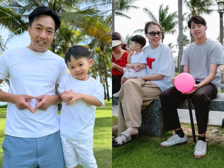Vợ chồng Cường Đô La hạnh phúc bên 3 con, Subeo nay trổ mã như hot boy là "bản sao" của bố