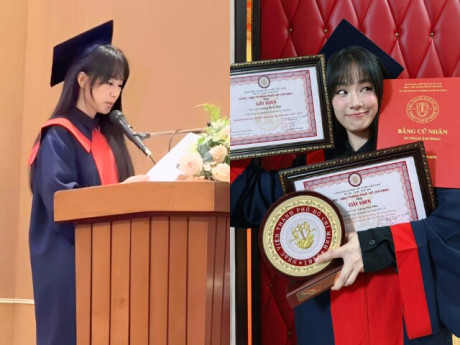 Lương Bích Hữu tốt nghiệp đại học ở tuổi 41, mặc áo cử nhân trẻ đẹp không nhìn ra là "mẹ 1 con"