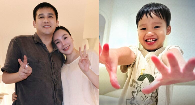 Nữ ca sĩ khoe bức ảnh do con trai chụp: Lần đầu tiên, con trai nhỏ của ba mẹ mới 2 tuổi 10 tháng bất ngờ cầm máy ảnh và nói Ba mẹ chụp hình nha! - và thế là ba mẹ có bức hình kỷ niệm do chính con chụp tặng.