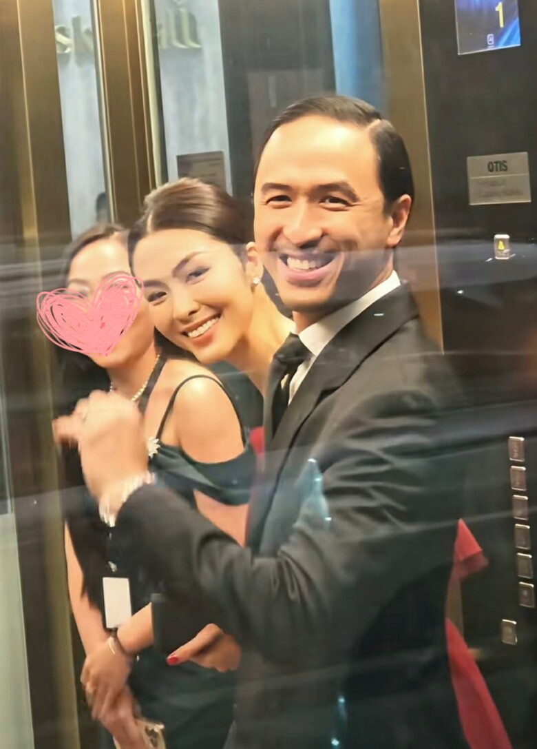 Vợ chồng Tăng Thanh Hà - Louis Nguyễn có mặt trong ngày vui của em gái.