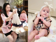 Giải trí - Con gái lai Tây của Nhật Kim Anh vừa đi học đã có tủ đồ "công chúa", mới 10 tháng đã mặc quần áo size 18 tháng