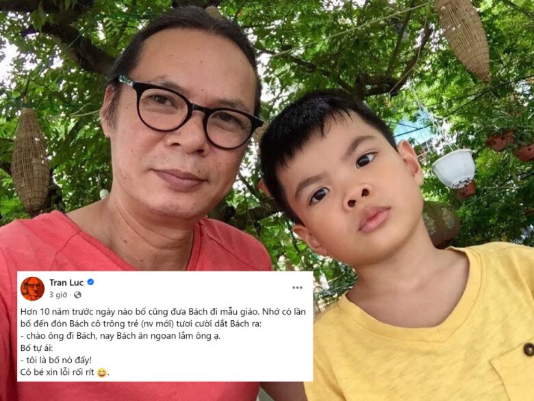 Trần Lực kể chuyện bị nhầm thành ông khi đi đón con trai học mẫu giáo.