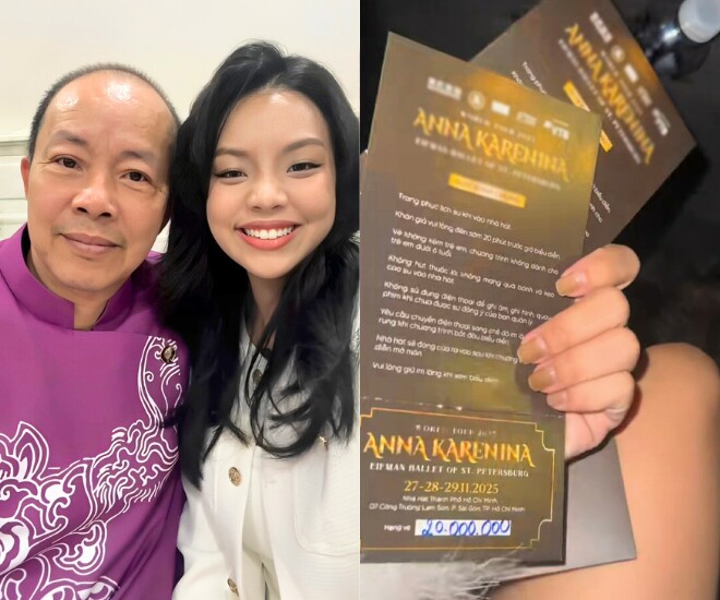 NSƯT Đức Hải cùng gia đình xem kịch múa ballet với giá 20 triệu/vé.