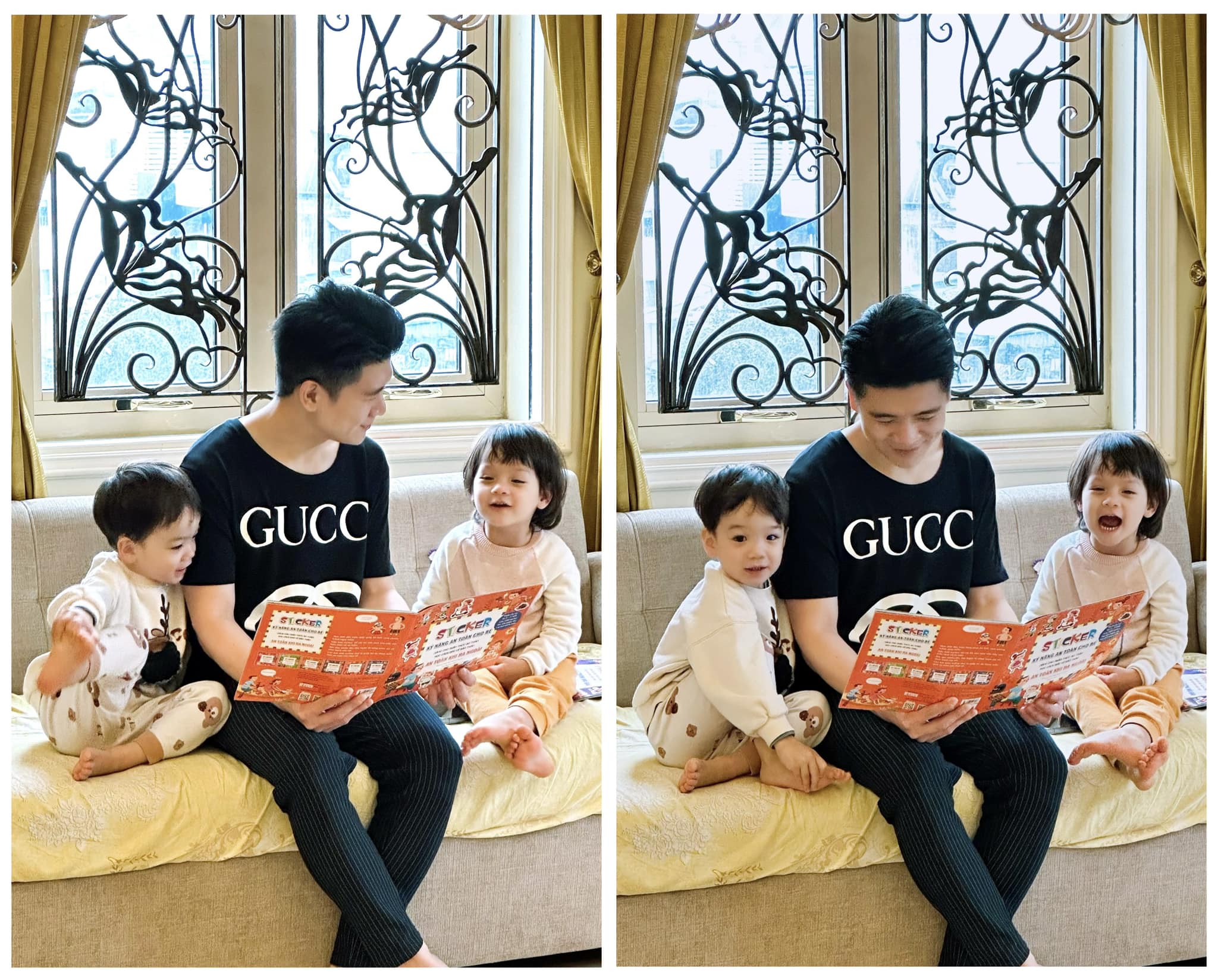 Là bố đơn thân, con trai Bầu Hiển được khen ngợi có tài nuôi dạy con khéo léo.