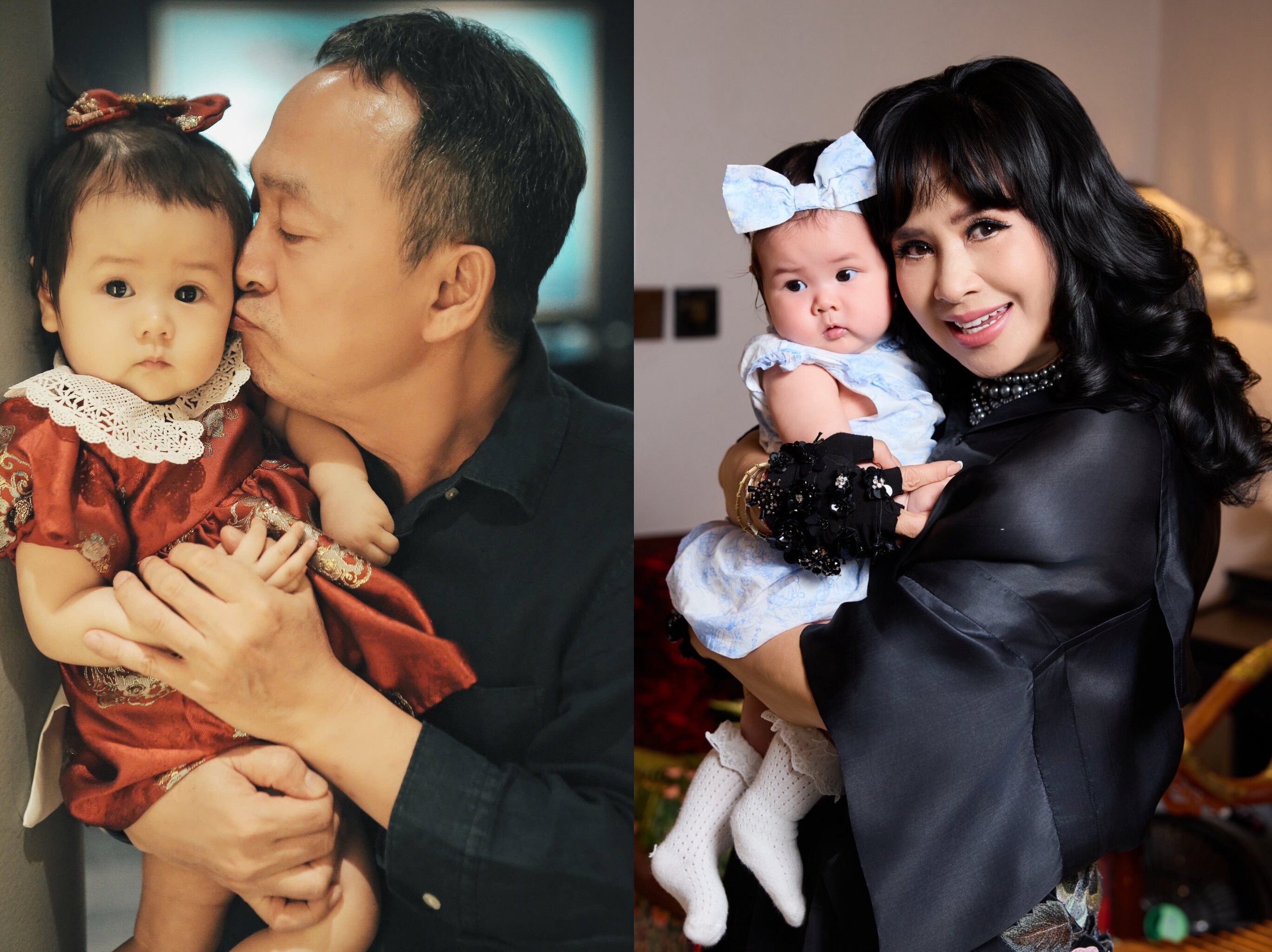 Quốc Trung - Thanh Lam thường xuyên tị nạnh nhau vì cháu ngoại.