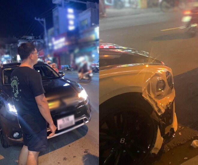 Hình ảnh vụ va chạm của chiếc siêu xe 20 tỷ đồng.