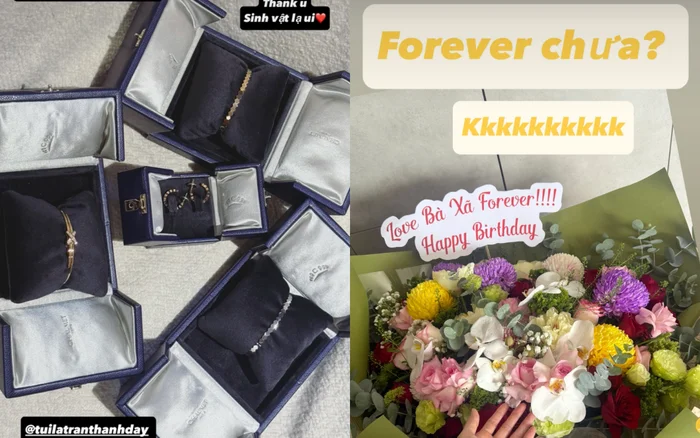 Hari Won hạnh phúc khi được chồng tặng quà sinh nhật hồi tháng 6/2025.