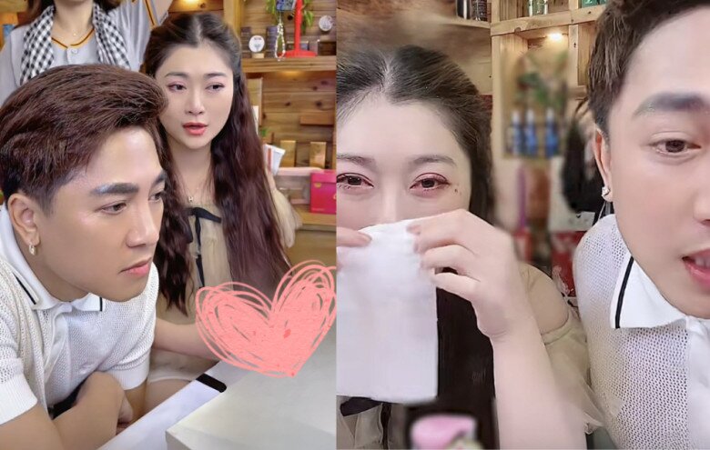 Thanh Trúc khóc trên livestream khi nhận bình luận không hay.