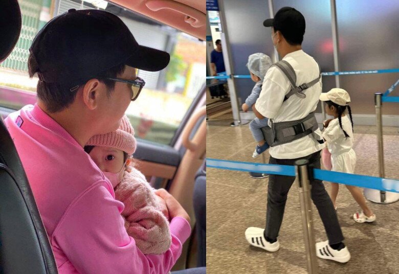 Trường Giang được khen khi chăm con cái khéo léo, tỉ mỉ.