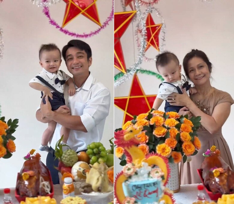 Bé Quintin được nhận xét ngày càng giống bố và bà nội.