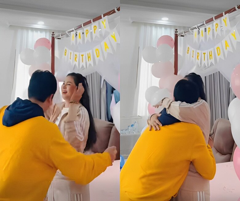 Khoảnh khắc Thiện Nhân - con trai Việt Trinh ôm mẹ cực ấm áp.