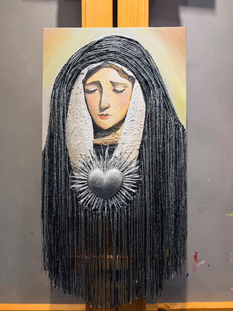 Bức tranh của Noel thực hiện sẽ được triển lãm tại Pháp.