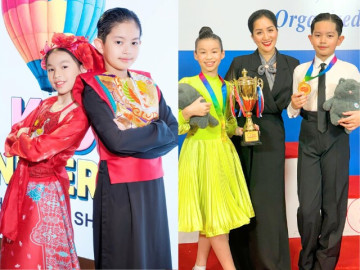 Bạn nhảy của con trai Khánh Thi 8 tuổi đã vô địch thế giới, ngoại hình xinh xắn nữ hoàng dancesport phải bất ngờ