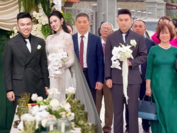 Cô dâu nghìn tỷ Đỗ Thị Hà được chồng thiếu gia lái siêu xe rước về dinh, làm lễ cưới lớn nhất Quảng Trị
