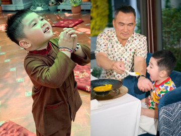 Cưng xỉu clip quý tử Chi Bảo khoanh tay "nịnh bố" để xin tiền, đưa ra nhiều "lý lẽ", tự nhận là em bé ngoan