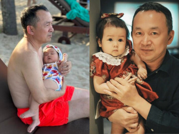 Quốc Trung khoe tiểu công chúa xinh yêu giống hệt mình, tự tay chăm cục vàng không đợi Thanh Lam nhắc