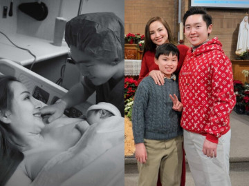 Hoa hậu Diễm Hương sinh con cho chồng thứ 3 tại Canada, quý tử đầu lòng 10 tuổi lên chức anh trai