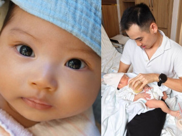 Chồng H'Hen Niê khoe con gái Ê Đê có gương mặt đẹp, mắt to tròn đen láy, tự hát dỗ ái nữ mỗi ngày