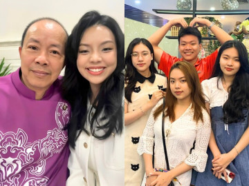 NSƯT Đức Hải đưa các con đi xem kịch giá 20 triệu/vé, cặp sinh 3 nay trưởng thành khó nhận ra