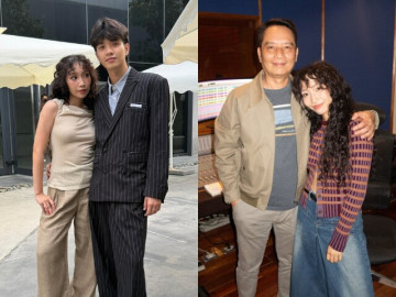 Ái nữ diva Mỹ Linh được "bạn trai tin đồn" hôn cực ngọt, nhạc sĩ Anh Quân khoe con rể tương lai từ lâu