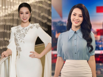 MC Thụy Vân VTV thon gọn, rạng rỡ tái xuất sau 3 tháng sinh con