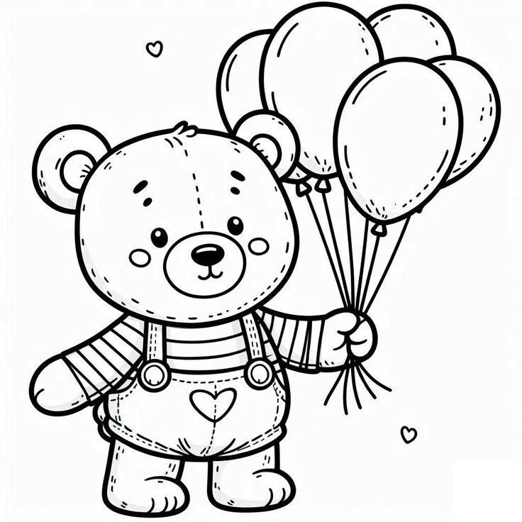 20 bức tranh tô màu chú gấu amp;#34;siêu dễ thươngamp;#34;, giúp bé chơi vui và phát triển trí tưởng tượng - 11