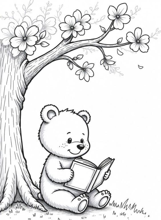 20 bức tranh tô màu chú gấu amp;#34;siêu dễ thươngamp;#34;, giúp bé chơi vui và phát triển trí tưởng tượng - 6